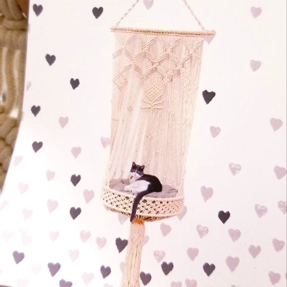 Anthropologie Other - NEW w/Tags Large Macrame BOHO Hanging CAT SWING Hammock Bed Lounger